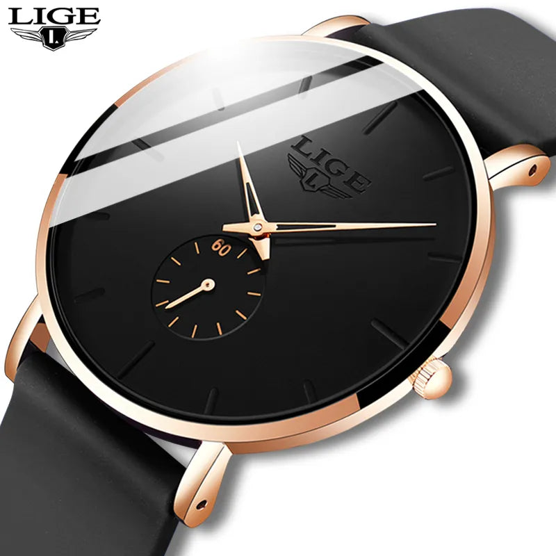 LIGE New Fashion Mens relógio esportivo e casual - Loja Home Utilidades