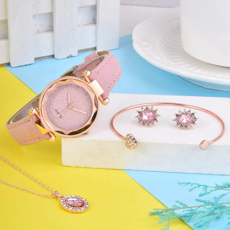 RELÓGIO FEMININO QUARTZ ROSE (NA COMPRA DO RELÓGIO VOCÊ GANHA OS 3 ACESSÓRIOS)