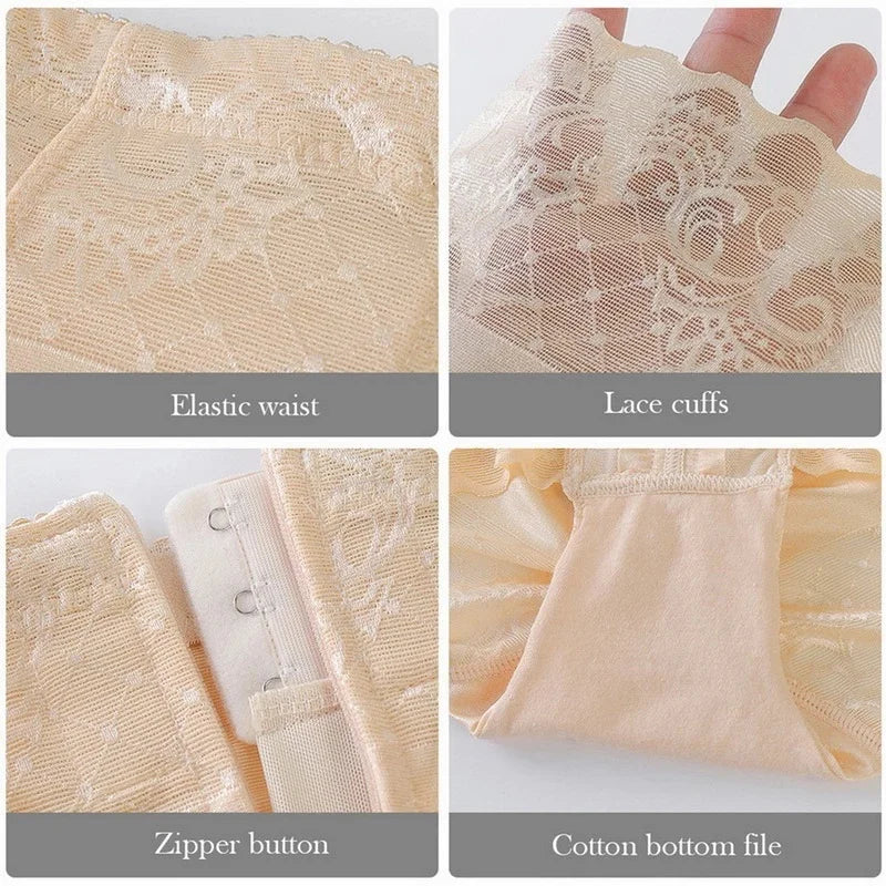 Body Shaper High Waist Butt-lifting Body Zipper Belly Pants Seamless Waist-shaping Summer Thin Body-shaping Pants for Women - Loja Home Utilidades
