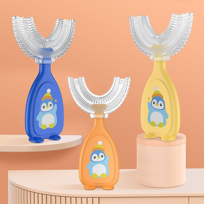 Escova de dentes infantil - em formato de U - Loja Home Utilidades