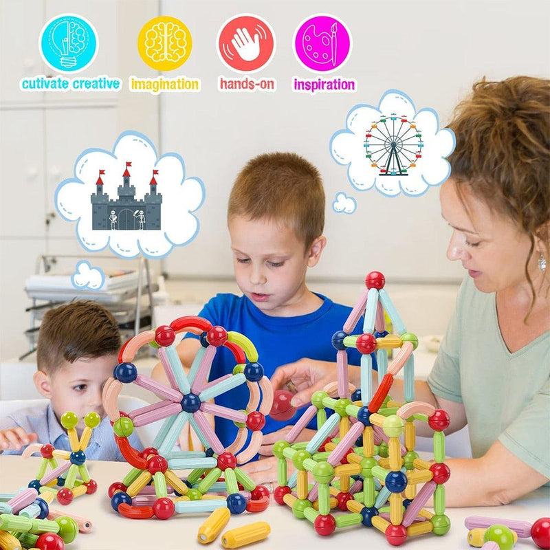 Blocos de Construção Magnéticos - Infantil - Loja Home Utilidades